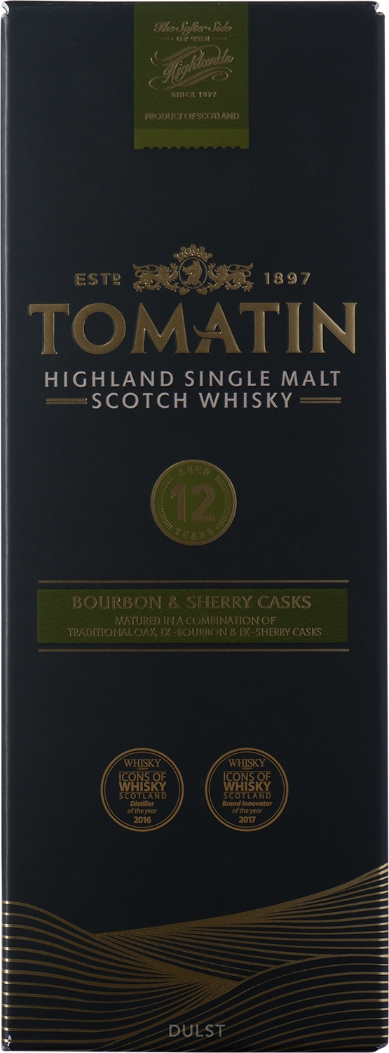 Tomatin - Highland Single Malt Whisky 12 y Old Bourbon & Sherry casks - 43%