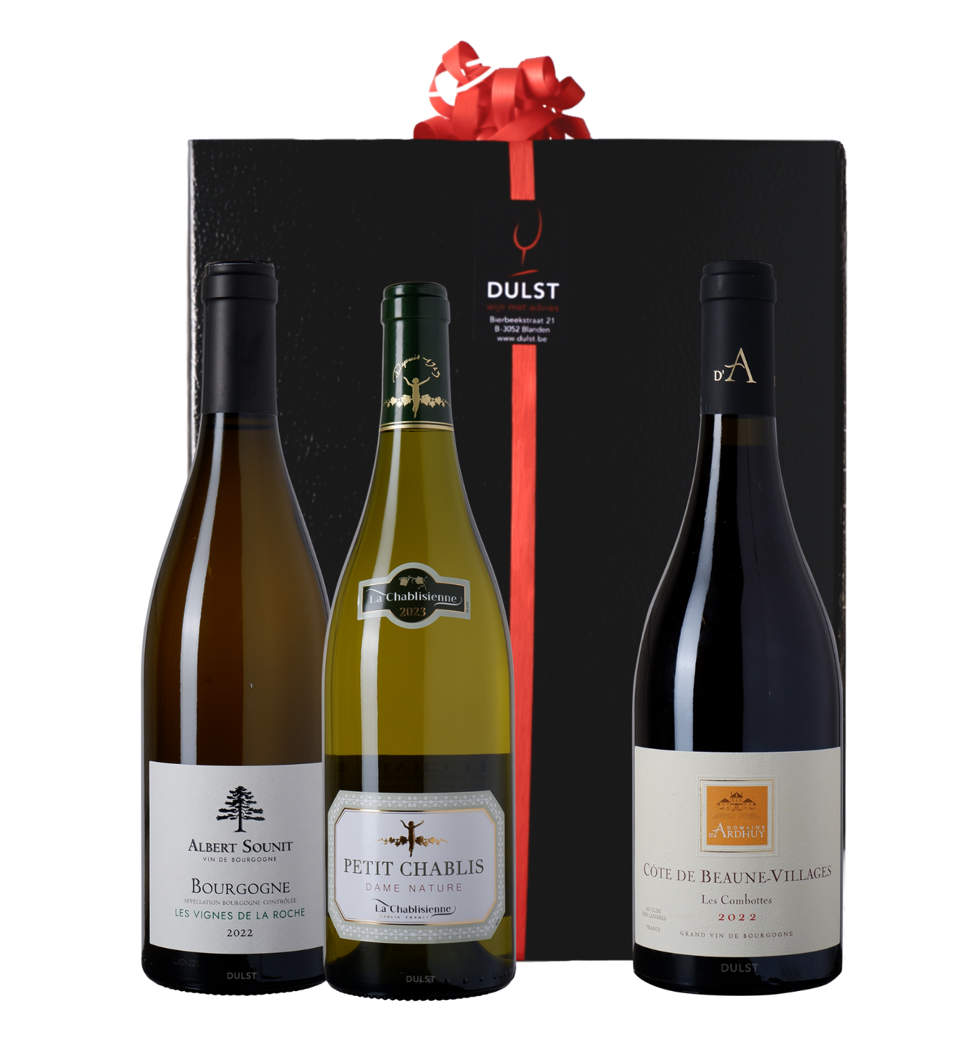Relatiegeschenk K109 Ontdek Bourgogne | Doos met 3 flessen Relatiegeschenk K109 Ontdek Bourgogne | Doos met 3 flessen