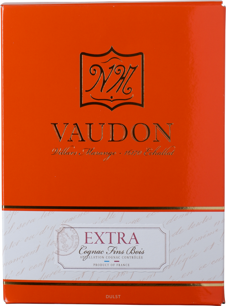 Cognac Vaudon - Extra 40 y Old - 44% | Cognac Fins Bois Carafe with giftbox