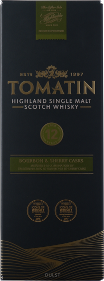 Tomatin - Highland Single Malt Whisky 12 y Old Bourbon & Sherry casks - 43%