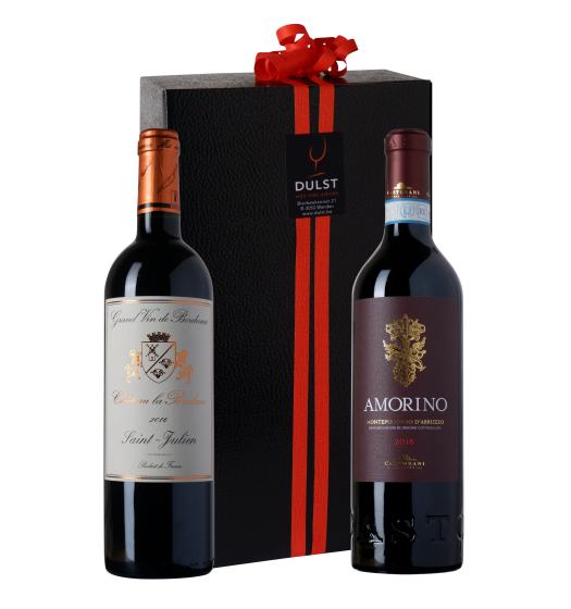 Relatiegeschenk K111 - Geliefd rood | Doos met 2 flessen