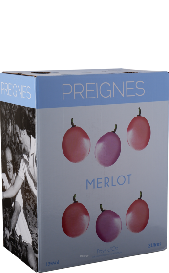 Preignes Rouge - Merlot - Bag in box - 3 L | IGP d'Oc (FR) Merlot