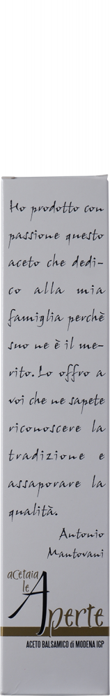 Aceto Balsamico Di Modena - Acetaia Le Aperte | IGP - 25 cl Etichetta Bianca