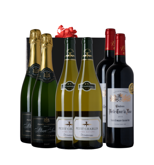 Relatiegeschenk K75 | Luxe doos 6 flessen 'Classiques de France'