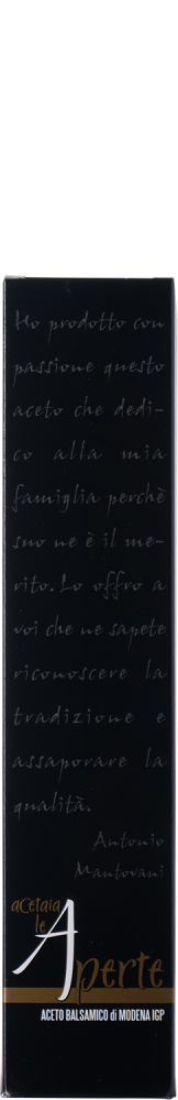Aceto Balsamico Di Modena - Acetaia Le Aperte | IGP - 25 cl Etichetta Nera